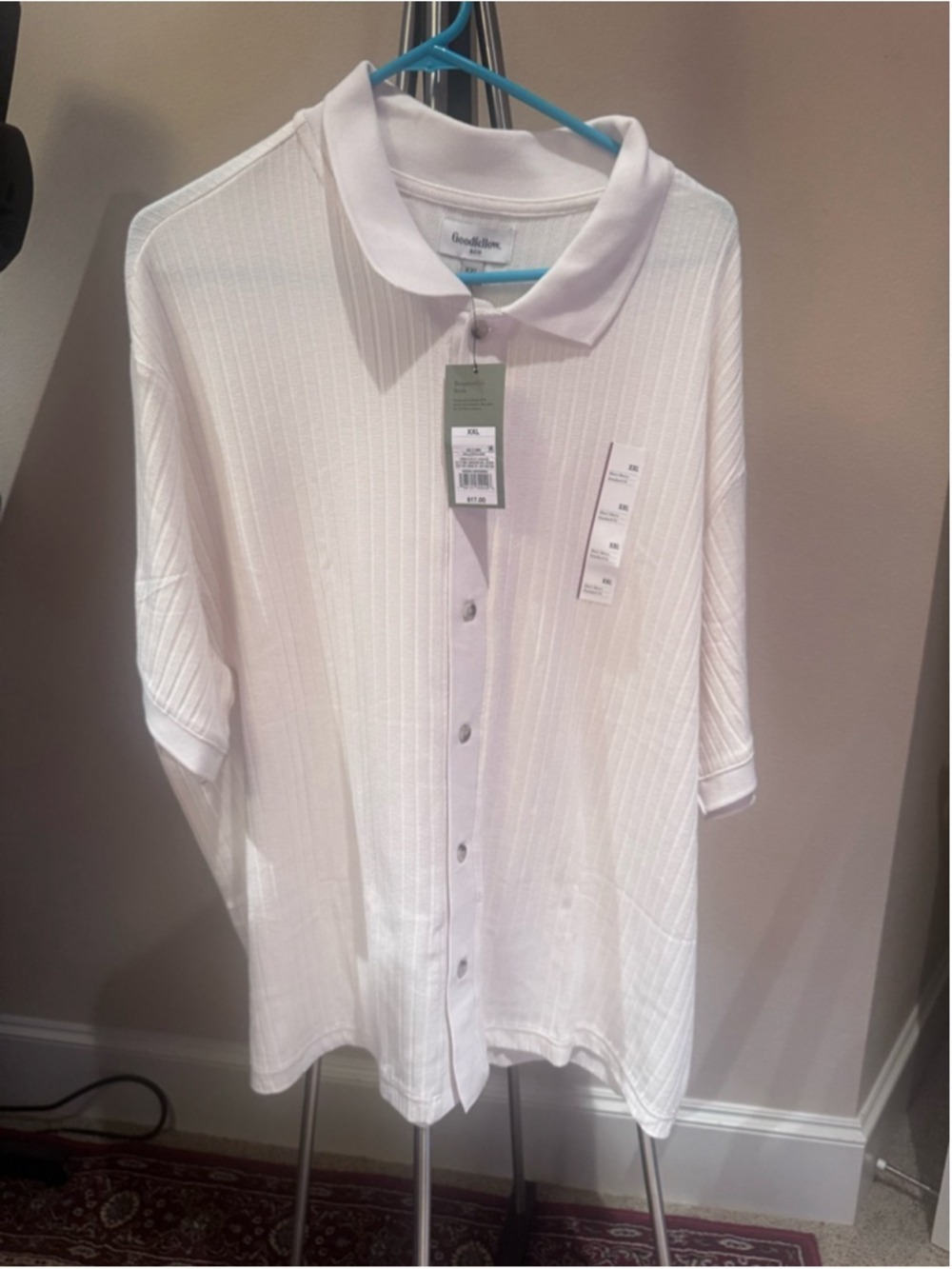 Goodfellow & Co XXL Cream Short Sleeve Standard Fit Polo